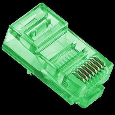 Merlion RJ-45 8P8C UTP Cat-5 Q100 Green Конектор (100 шт/уп.) 99-00019461 фото