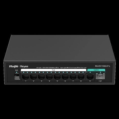 Ruijie Reyee RG-ES110GS-P-L 10-портовый гигабитный неуправляемый PoE 99-00018545 фото