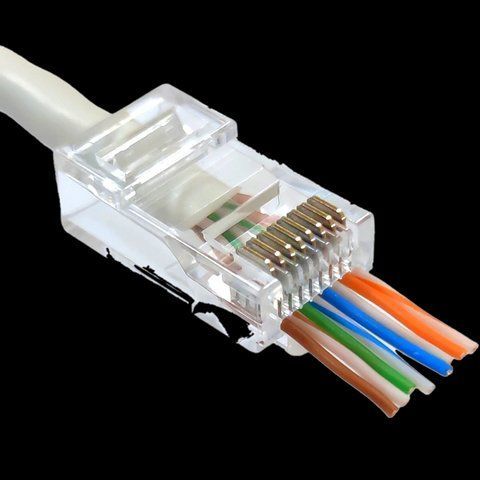 Kingda UTP RJ45 кат. 6 (100шт.) Конектор з наскрізними отворами 99-00014975 фото