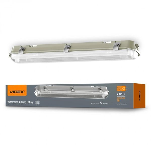 VIDEX 0,6М 220V LED світильник IP65 лінійний під лампу 2хТ8 99-00017507 фото