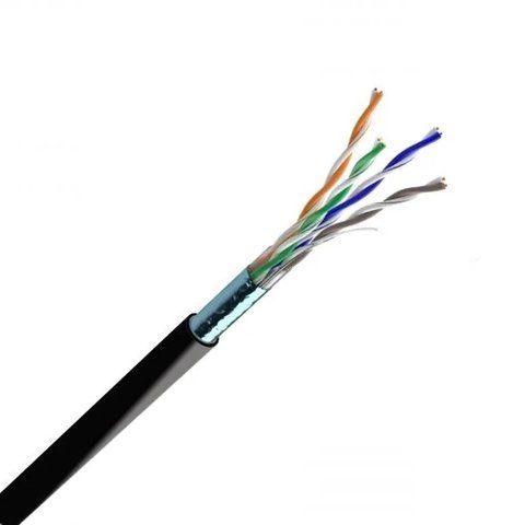 Cat. 5e F/UTP PE 4х2х24 AWG (70910021) бухта 500м. Кабель витая пара ЗЗЦМ (FTP медь уличный) 99-00007340 фото