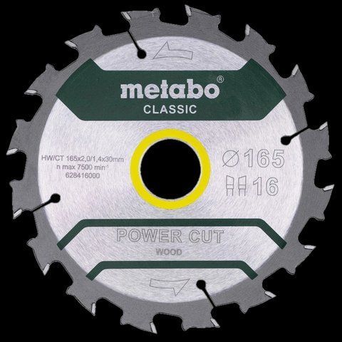 Metabo "power cut wood - professional" (628416000) Пильный диск 165x30, Z16 WZ 5&deg; /B 99-00015428 фото
