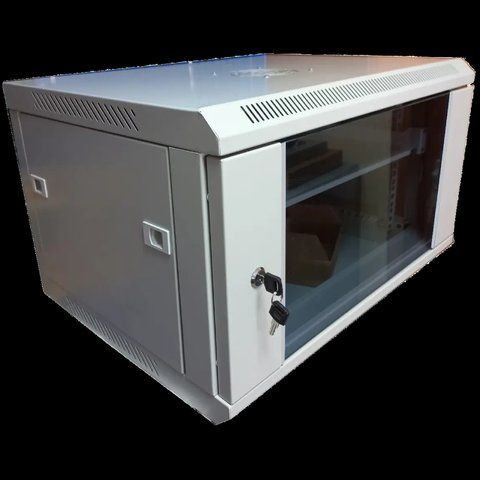 Hypernet WMNC-35-6U-FLAT-AC Шафа комутаційна настінна 6U 600x350 розбірна 99-00017302 фото