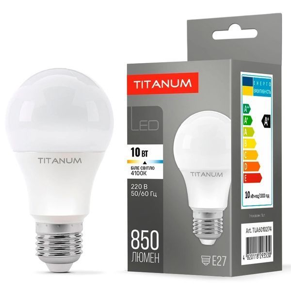 TITANUM А60 10W E27 4100K 220V LED лампа 99-00017511 фото