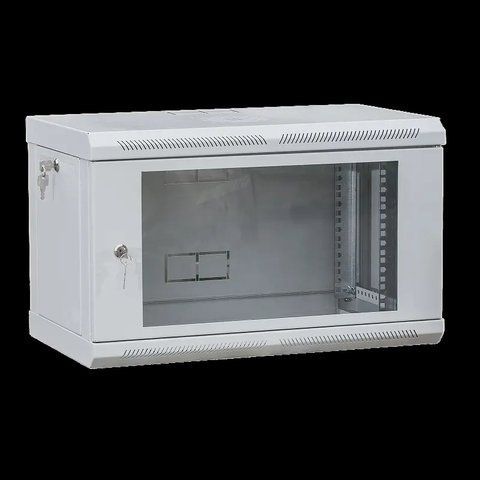 VAGO TC Шафа телекомунікаційна 19", настінна 9U (505х600х600) двері акріл, сіра 99-00008730 фото