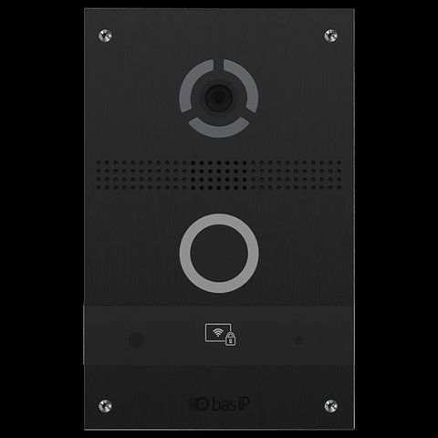 Bas-IP&nbsp;AV-08FB&nbsp;black IP панель виклику з розпізнаванням облич і зчитувачем UKEY 99-00009105 фото
