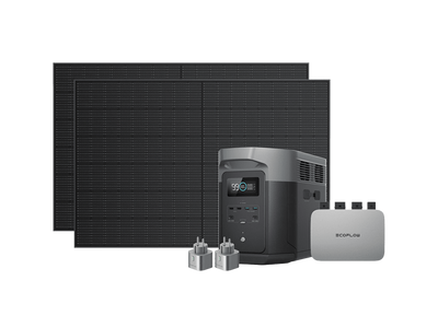 Комплект енергонезалежності EcoFlow PowerStream - мікроінвертор 600W + зарядна станція Delta Max 2000 + 2 x 400W стаціонарні сонячні панелі DELTA2000-EU/EFPowerStreamMI-EU-600W/ZPTSP300-2-AKIT-4/EFL-BKWDELTAEBCable-0.4m/EFL-SuperFlatMC4Cable/EFA-SmartPlug-EU фото