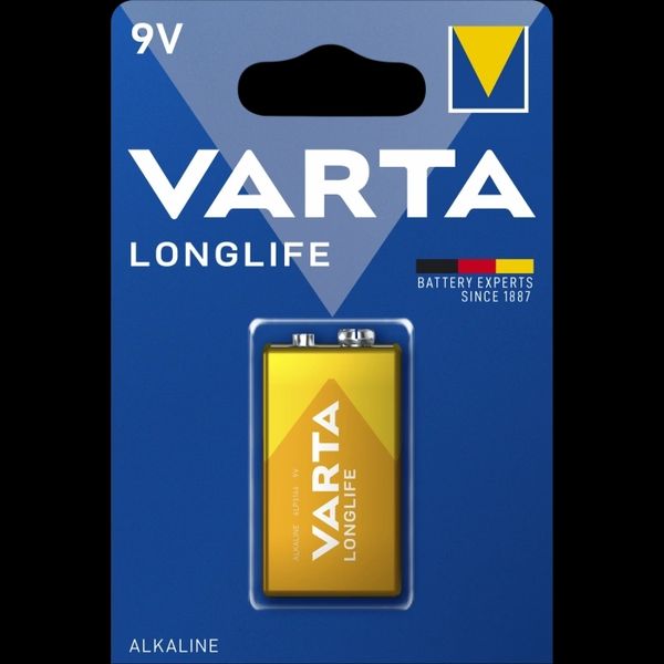 VARTA LONGLIFE 6LR61 BLI 1 ALKALINE Батарейка 99-00009614 фото