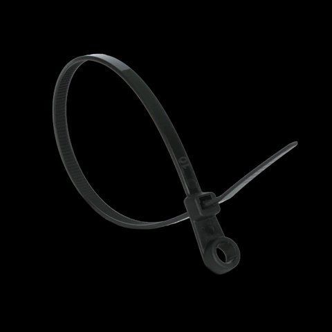 Стяжка Ziplex кабельная с кольцом 4,2х220 черная (100шт) 99-00008903 фото