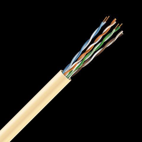Кабель UTP Cat. 5e U/UTP LSZH медь безгалогенный LSZH 4х2х24 AWG (70328) бухта 305м. Жёлтый ЗЗЦМ 99-00006841 фото