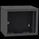 IPCOM 9U 600x600 Шафа телекомунікаційна двері скло (чорна) 99-00017739 фото 1