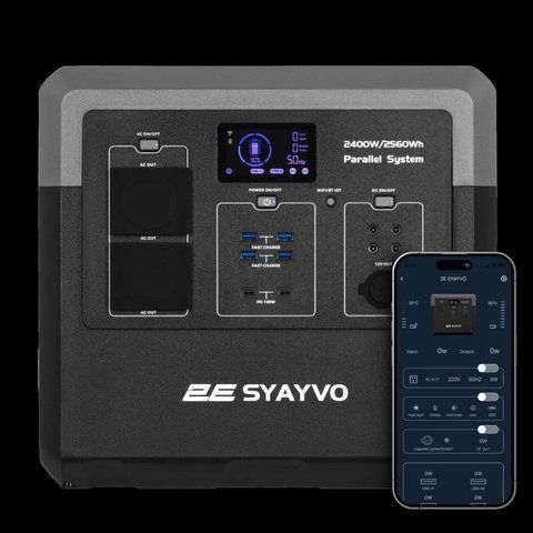 2Е Syayvo 2400 Вт 2560 Вт/год WiFi/BT Портативная электростанция 99-00020347 фото