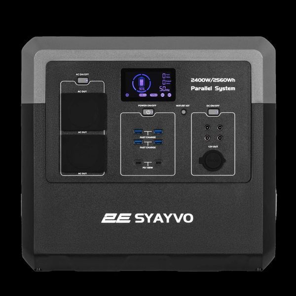 2Е Syayvo 2400 Вт 2560 Вт/год WiFi/BT Портативна електростанція 99-00020347 фото
