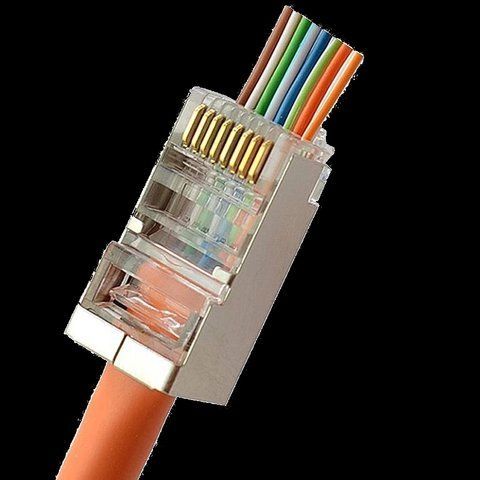 Kingda RJ45 STP кат. 5e Конектор з наскрізними отворами 99-00020151 фото