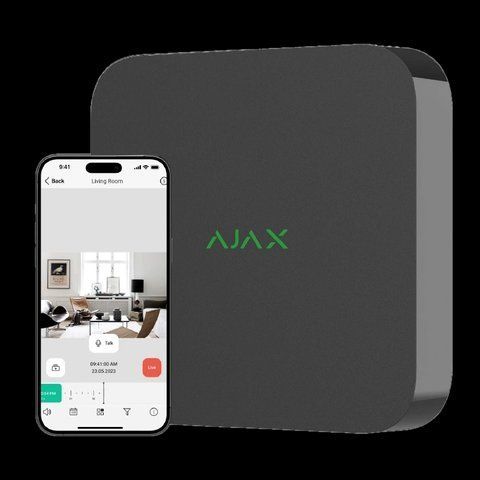 Ajax&nbsp;NVR&nbsp;(16ch)&nbsp;(8EU)&nbsp;black Мережевий&nbsp;відеореєстратор 99-00014687 фото
