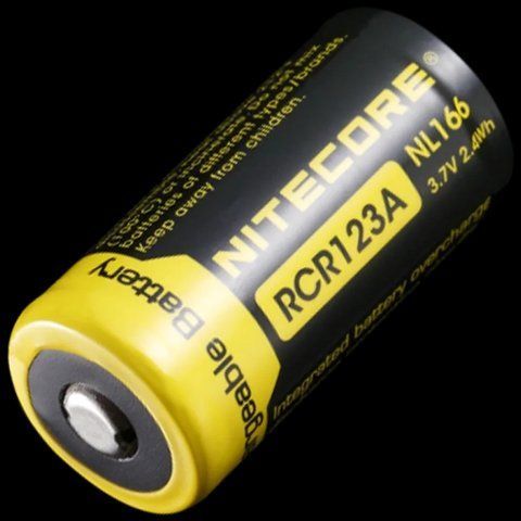 Nitecore NL166 3.7V (650mAh) Аккумулятор литиевый 16340 (RCR123A) 99-00012782 фото