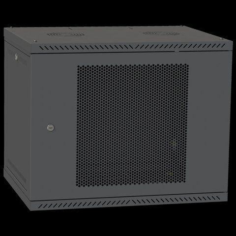 IPCOM 12U 600x450 Шкаф телекоммуникационный двери перф (черный) 99-00020620 фото