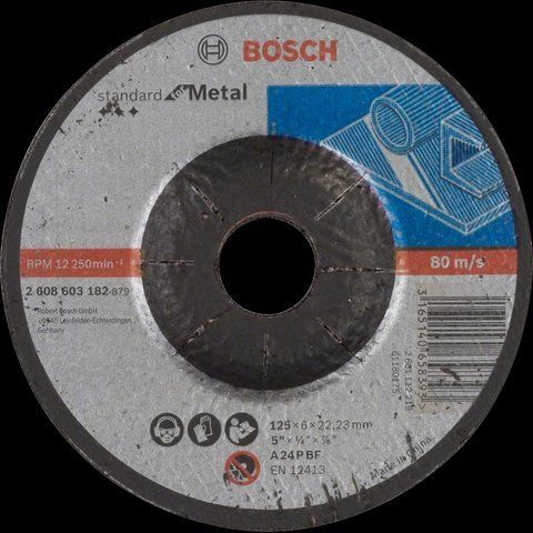 Bosch Standard for Metal 125x6x22.23 мм Обдирочный круг для металла 99-00014637 фото