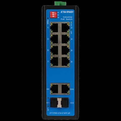 Ewind EW-PIS1712-8FE 8-портовый промышленный 10/100M PoE 99-00018272 фото