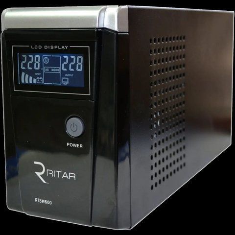 RITAR RTSW-600 LCD ДБЖ з правильною синусоїдою (360 Вт), 12В, під зовнішній АКБ 99-00011611 фото