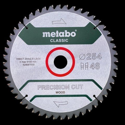 Metabo "precision cut wood - classic" (628061000) Пильний диск 254x30, Z48 WZ 5&deg;neg. 99-00015425 фото