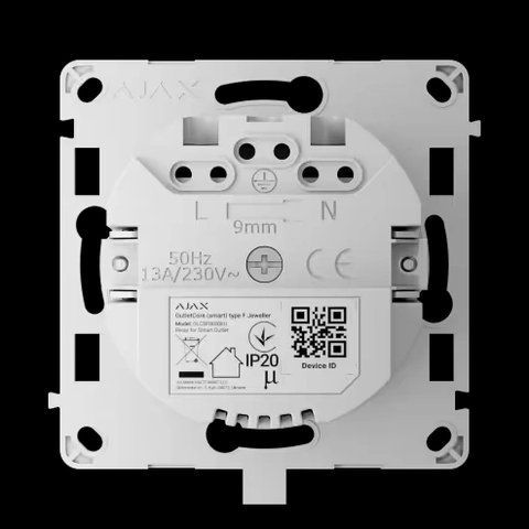 Ajax OutletCore (smart) [type F] [55] (8EU) Реле керування розеткою 99-00017000 фото